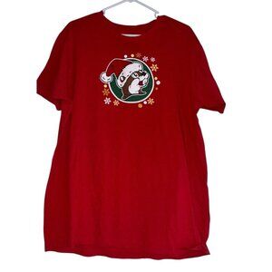 Buc-ee’s Christmas “Believe In The Magic” T-Shirt Mens XL Red Double Sided
